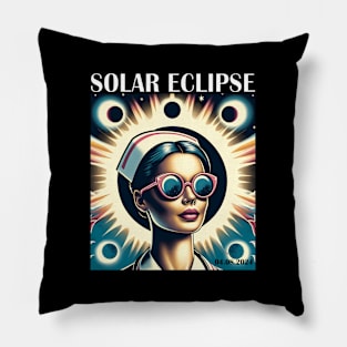 Total Solar Eclipse Nurse Doctor April 8 2024 Pillow