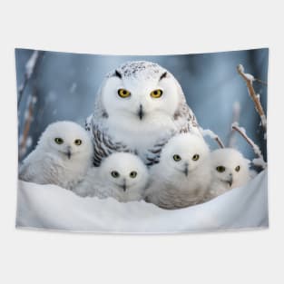 Owl Animal Family Wandering Nature Out Tapestry