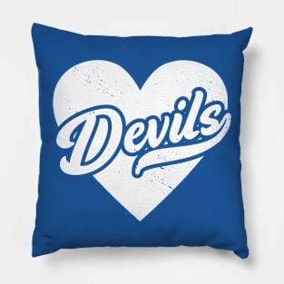 Vintage Devils School Spirit // High School Football Mascot // Go Devils Pillow