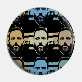 Jack Smith - Pop Art - blues and greens Pin