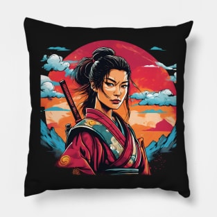 Female samurai Pillow