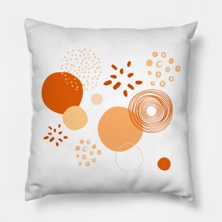 Orange Circle Variety Pattern Pillow