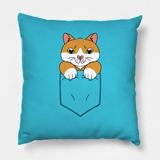 Cute Cat in the Pocket Pillow