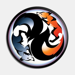 Yin Yang Kitsune Pin