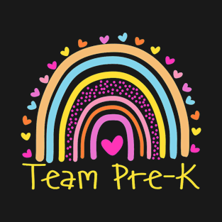 Team Pre-K Teacher Rainbow T-Shirt