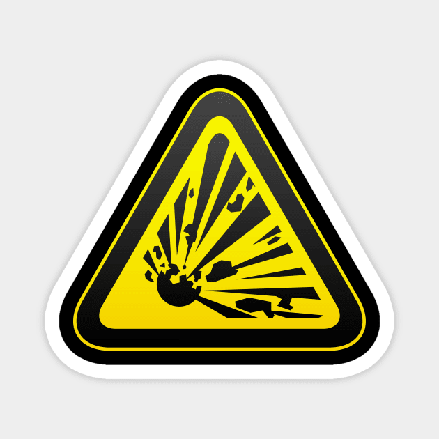 Explosive Danger Symbol Whim Humor Fun Magnet by Foxxy Merch