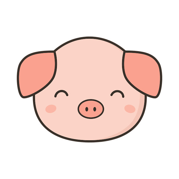 Kawaii Cute Pig by happinessinatee