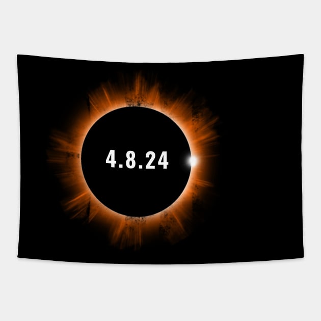 4.8.2024 Solar Eclipse Tapestry by Little Duck Designs