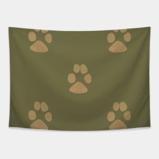 Five Paw Prints Tapestry