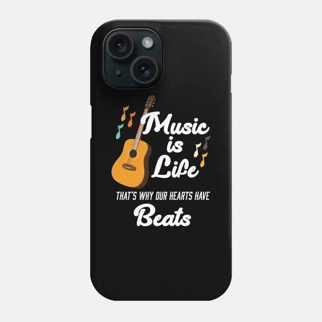 Funny Acoustic Guitar Graphic Design Quote and Guitarist Phone Case by Riffize