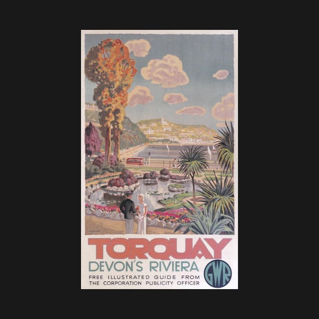 Torquay, Devon - GWR - Vintage Railway Travel Poster - 1930s by BASlade93