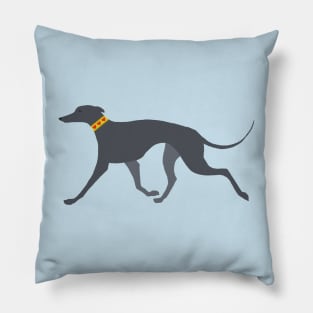 Trotting greyhound dog v2 Pillow