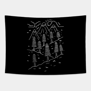 Hiking Trails (for Dark) Tapestry