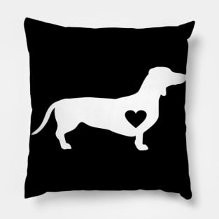 Dachshund Love Heart Graphic Pillow