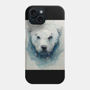 Majestic Polar Bear face in the Artic Cold. Phone Case