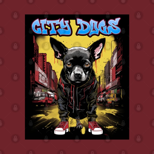 City Dogs Chihuahua Streetwear by VoluteVisuals