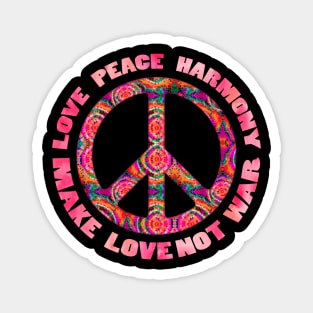 Peace hippie text Magnet