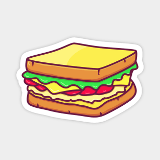 Sandwich Cartoon Magnet