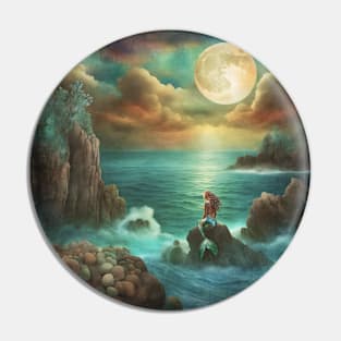 Mermaid Rock Ocean View Pin