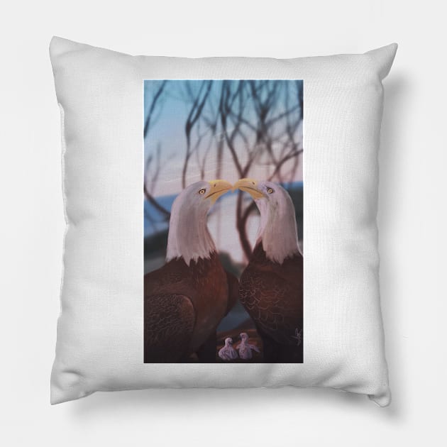 Hanover, PA Bald Eagle Pillow by IresART