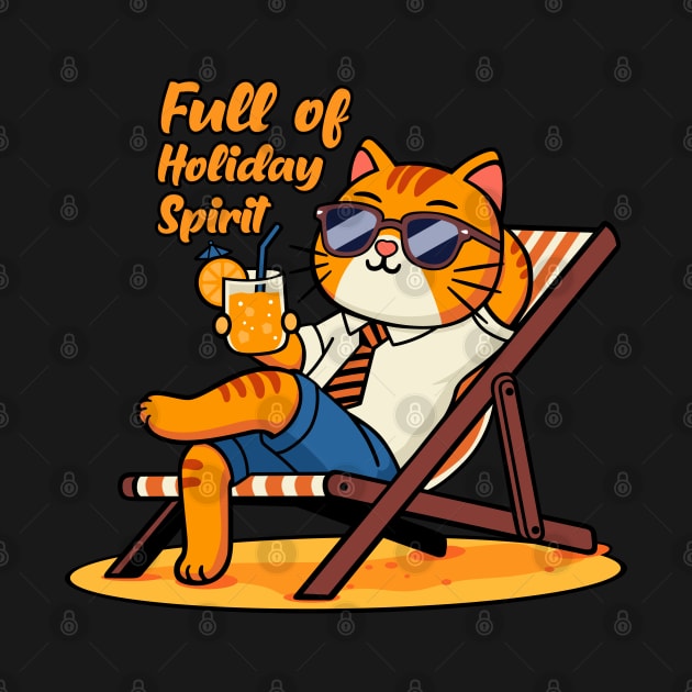 cat orange i'm Full of Holiday Spirit by creative.z