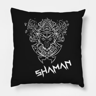 Shaman Crest (White) Pillow