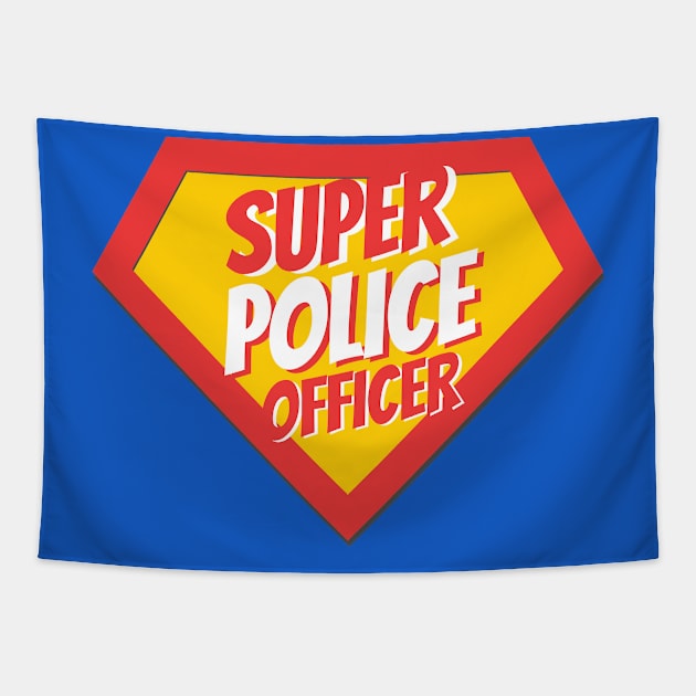 Police Officer Gifts | Super Police Officer Tapestry by BetterManufaktur