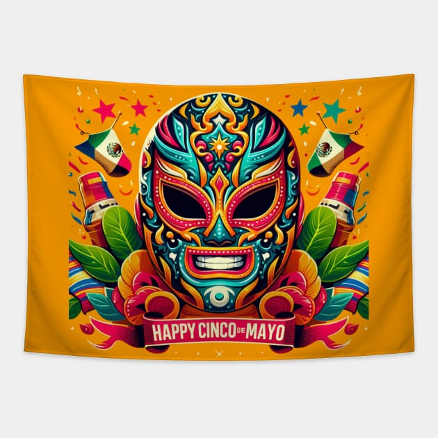Cinco de Mayo Luchador Sombrero Tapestry by Truth or Rare