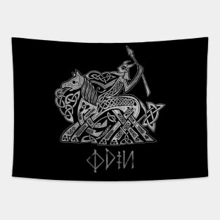 Odin Entering Valhalla on Sleipnir (Gray) Tapestry