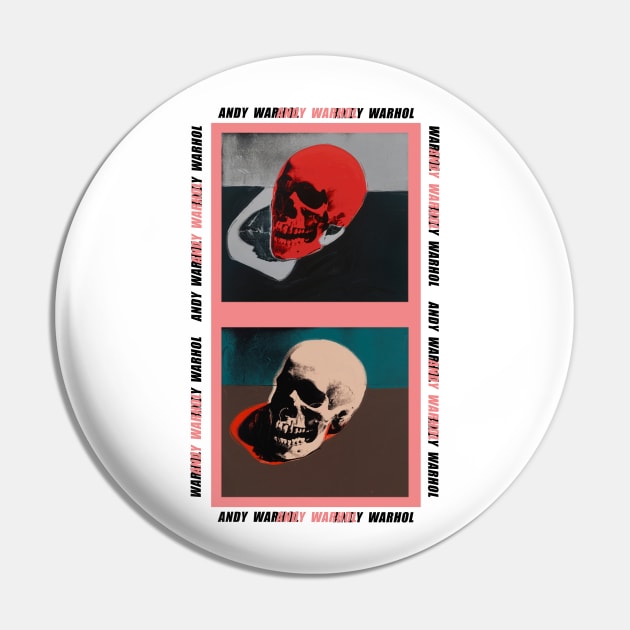 Andy Warhol Skull Art Pin by thecolddots