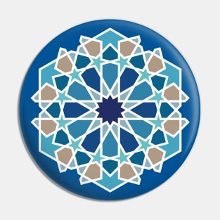 Arabic Geometric Design Pattern Pin
