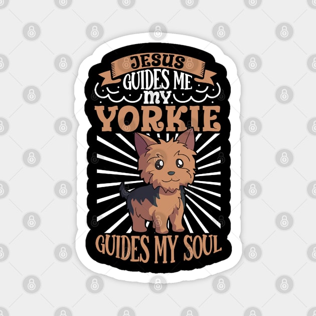 Jesus and my Yorkshire Terrier Magnet by Modern Medieval Design