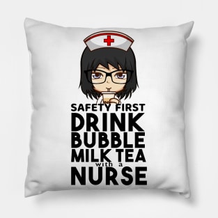 Nurse on Break - Safety first Drink milk tea with a nurse Pillow