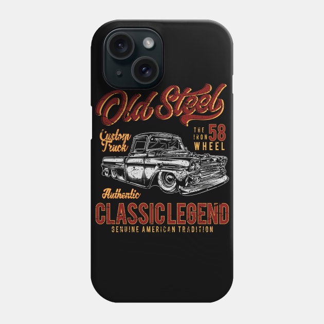 Old Steel Vintage Truck Phone Case by RockabillyM