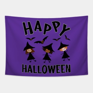 Happy Halloween - Cute Witch Girls Tapestry