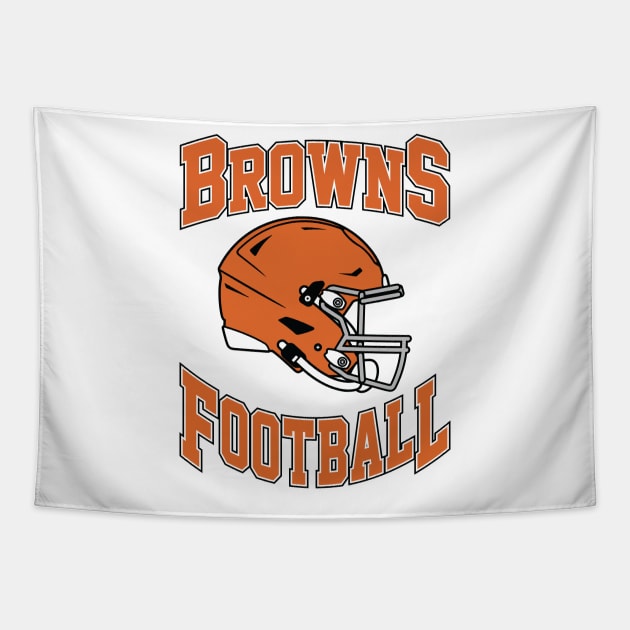 CLVD Browns Football Team Tapestry by Cemploex_Art