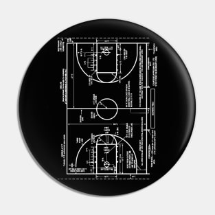 Basketball Court Patent Drawing Pin