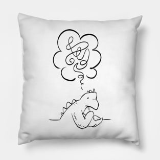 Dinosaur artist block Pillow