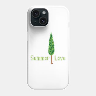 Summer Love - Lush Green Tree Illustration GC-106-01 Phone Case