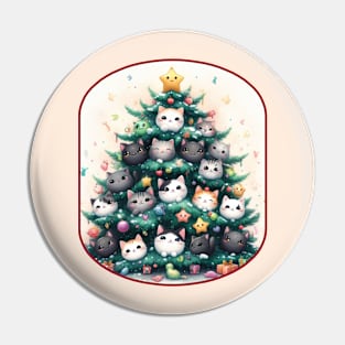 Little Cuties - cat covered christmas tree Pin