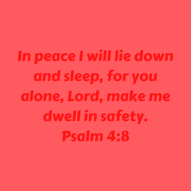 Bible Verse Psalm 4:8 by Prayingwarrior