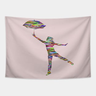 girl with umbrella Tapestry