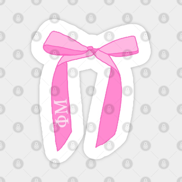 Phi Mu Bow Magnet by Biscuit25