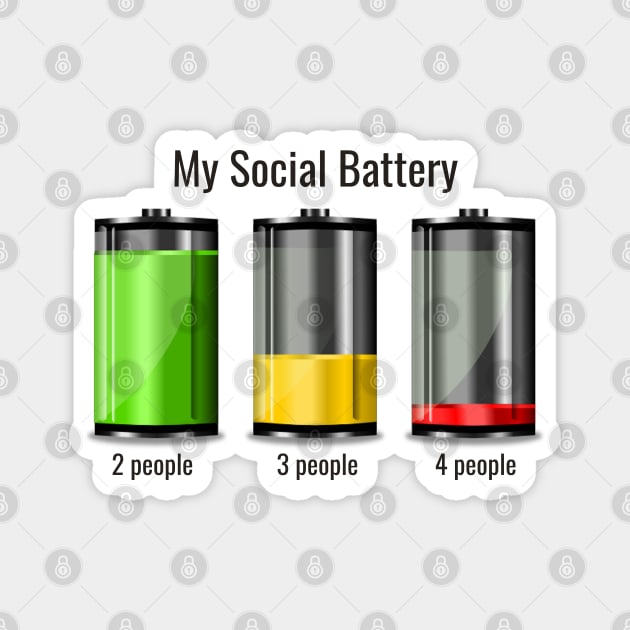 My Social Battery Levels Magnet by HolidayBug