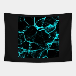 Spider web digital blue Art Tapestry