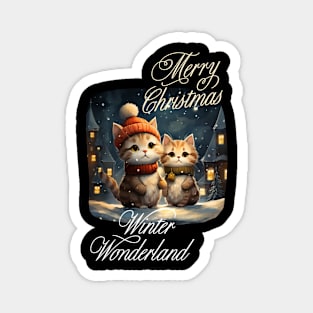 cats xmas Magnet