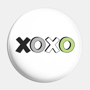 Hugs and Kisses - XOXO - Agender Pride Valentines Pin