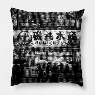 Tokyo Street Monochrome Pillow