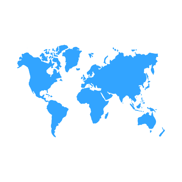 blue world map by dreamtravel