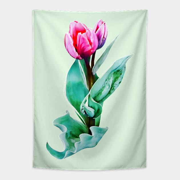 Shy Little Tulip Tapestry by SusanSavad